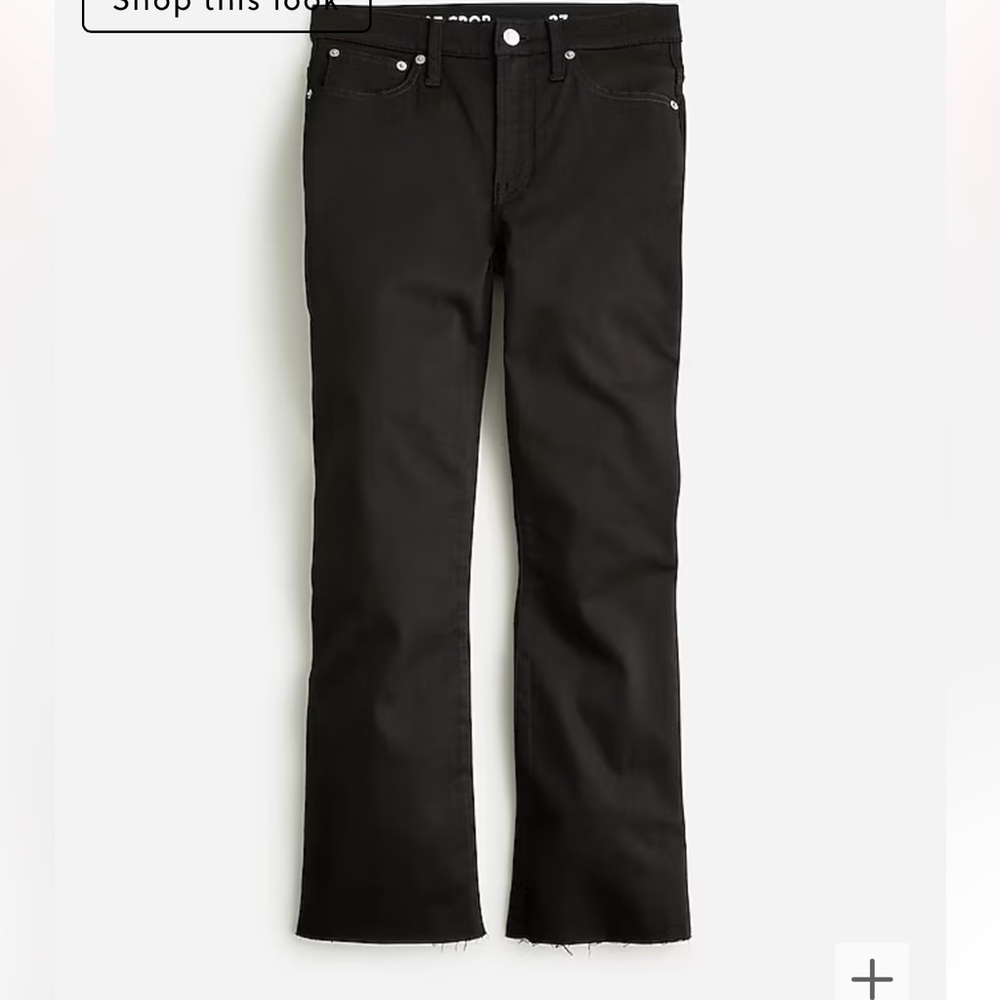 Like new - JCREW 9" demi-boot crop jean in Stay Black wash size 26